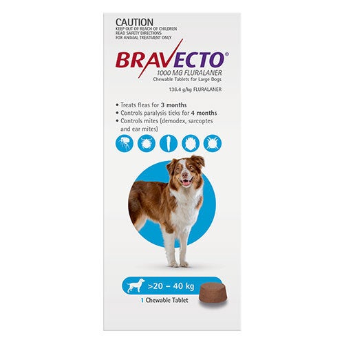 Bravecto Large Dogs Blue