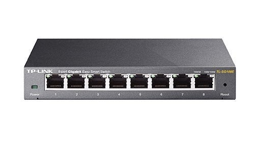 TP-Link 8-Port Gigabit Easy Smart Desktop Switch, 8 x 10/100/1000Mbps RJ45 Ports, Network Expansion, Plug & Play, No Configuration Required, Durable Metal Casing, Energy Power Saving (TL-SG108E)