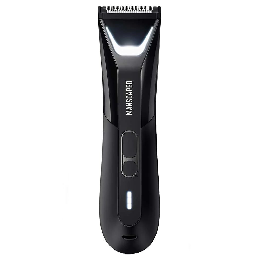 MANSCAPED® The Lawn Mower® 5.0 ULTRA Groin & Body Hair Trimmer – Dual-Head SkinSafe® Trimmer & Foil Blades, Waterproof Wet/Dry Groomer, USB-C Rechargeable with Travel Case, Men’s Ball Shaver, Black