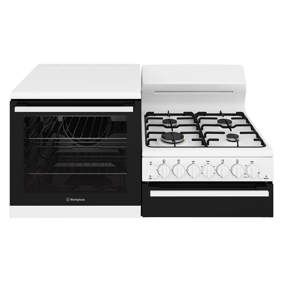 Westinghouse WDG110WCNG-L Elevated Stove Natural Gas Conventional Oven