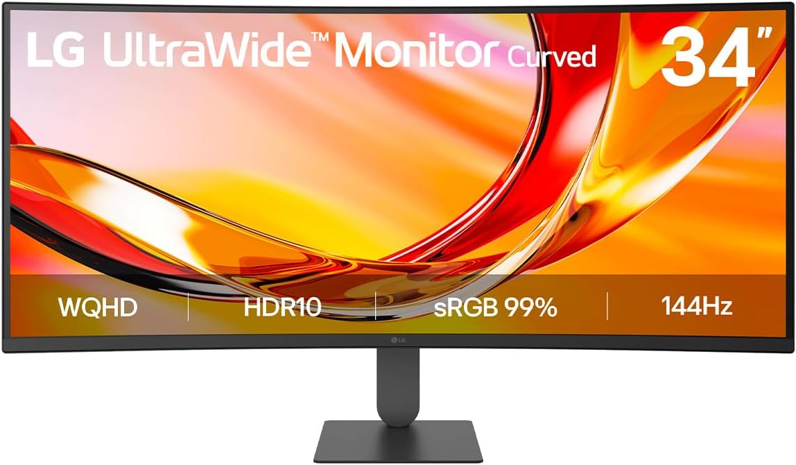 LG 34U640B-B 34 inch UltraWide WQHD Curved Monitor
