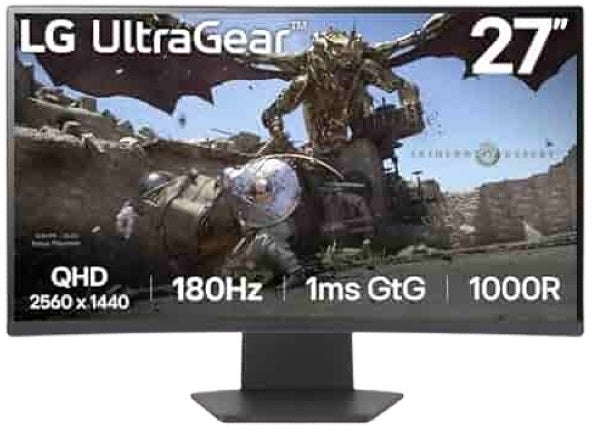 LG UltraGear 27GS60QCB 27inch QHD Curved Gaming Monitor