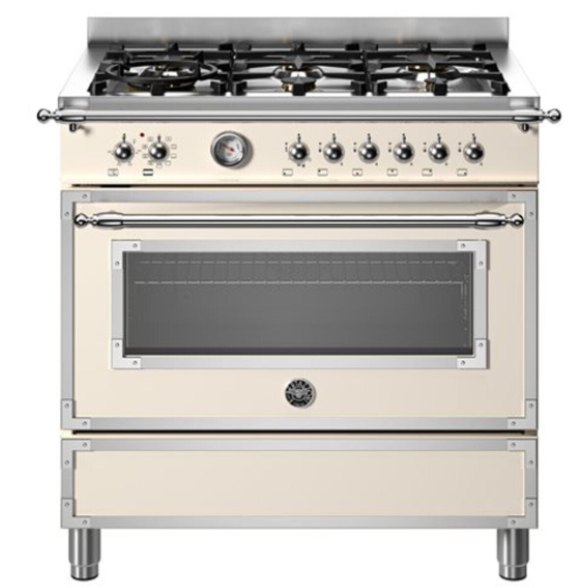 Bertazzoni Heritage Series HER96L1EAVT 90cm 6-Burner Gas Electric Oven