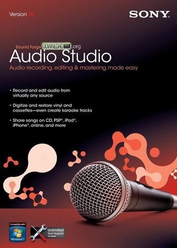 Sony Sound Forge Audio Studio 10 Graphics Software