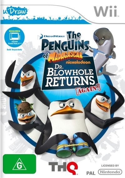 THQ Penguins of Madagascar Dr Blowhole Returns Again Nintendo Wii Game