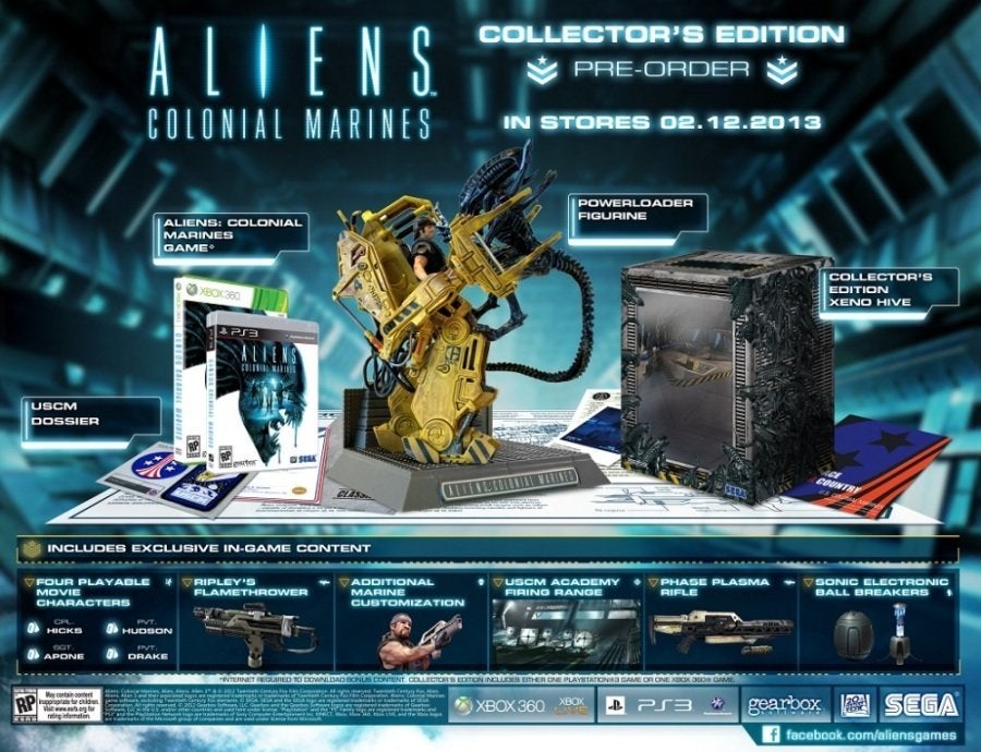 Sega Aliens Colonial Marines Collectors Edition Xbox 360 Game