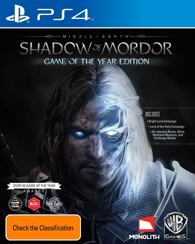 Focus Home Interactive Middle Earth Shadow of Mordor Game of the Year PS4 Playstation 4 Game
