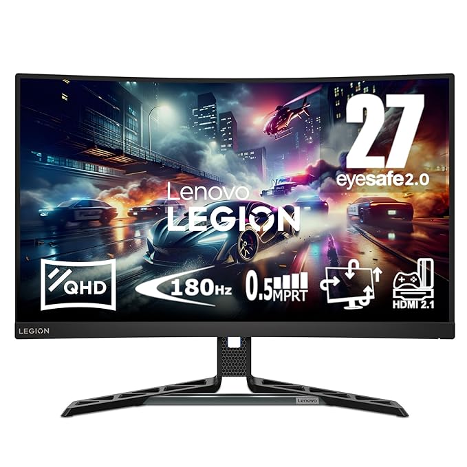 Lenovo Legion R27qc-30 27 inch WLED QHD Curved Gaming Monitor