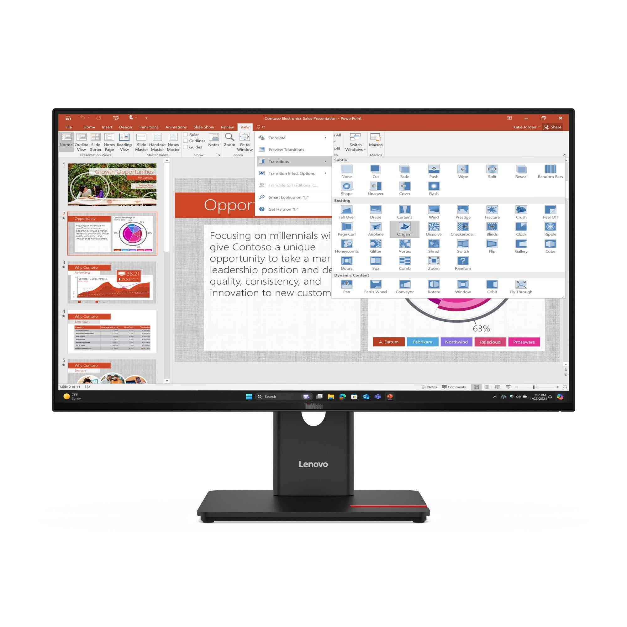 Lenovo ThinkVision T27-40 27 inch WLED FHD Monitor