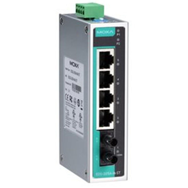 Moxa EDS-205A-M-ST-T 5-Port Networking Switch
