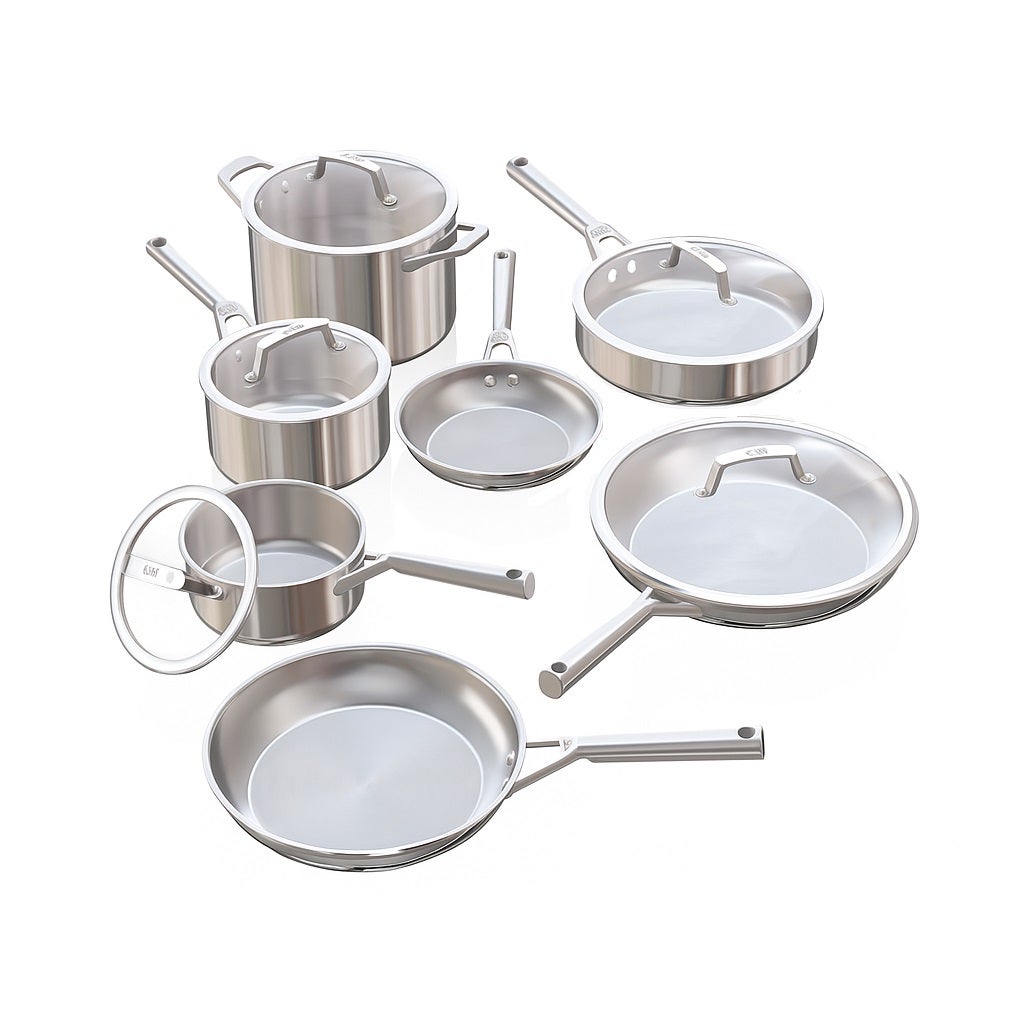 Ninja EverClad C99012 Commercial Grade Stainless Steel 7 Piece Set Cookware