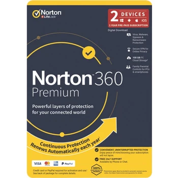 Norton 360 Premium Internet Security 2D 12M ESD Security Software