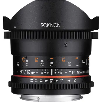 Rokinon 12mm T3.1 VDSLR ED AS NCS Cine Fisheye Lens