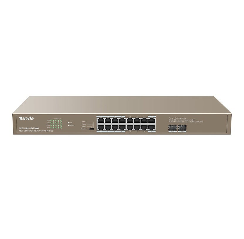 Tenda TEG1118P-16-250W Networking Switch