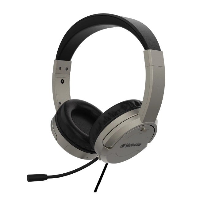 Verbatim 66784 Multimedia Wired With Boom Mic Over The Ear Headphones