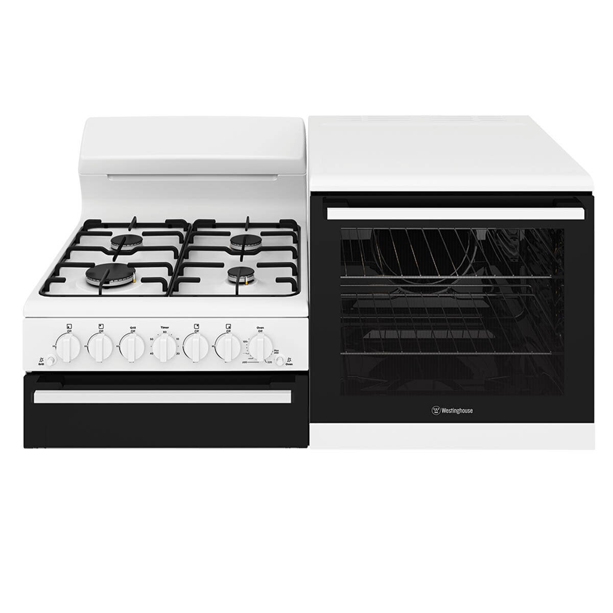 Westinghouse WDG110WCNG-R Elevated Stove Natural Gas Conventional Oven