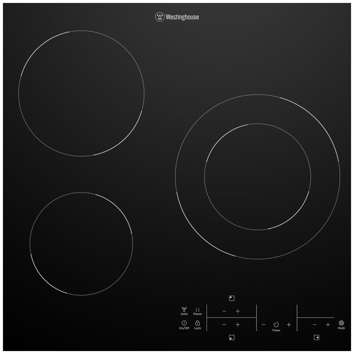 Westinghouse WHC633BE 60cm 3 Zone Ceramic Cooktop