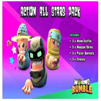 Team17 Software Worms Rumble Action All Stars Pack PC Game