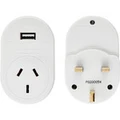 Samsonite Travel Accessories Adaptor Plug USB Australia to UK & HK White 86342