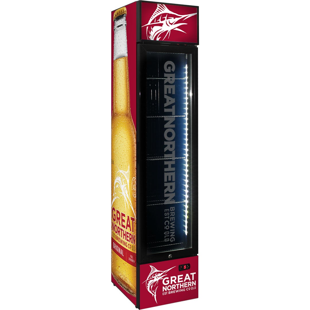 Great Northern Original Branded Skinny Upright Bar Fridge