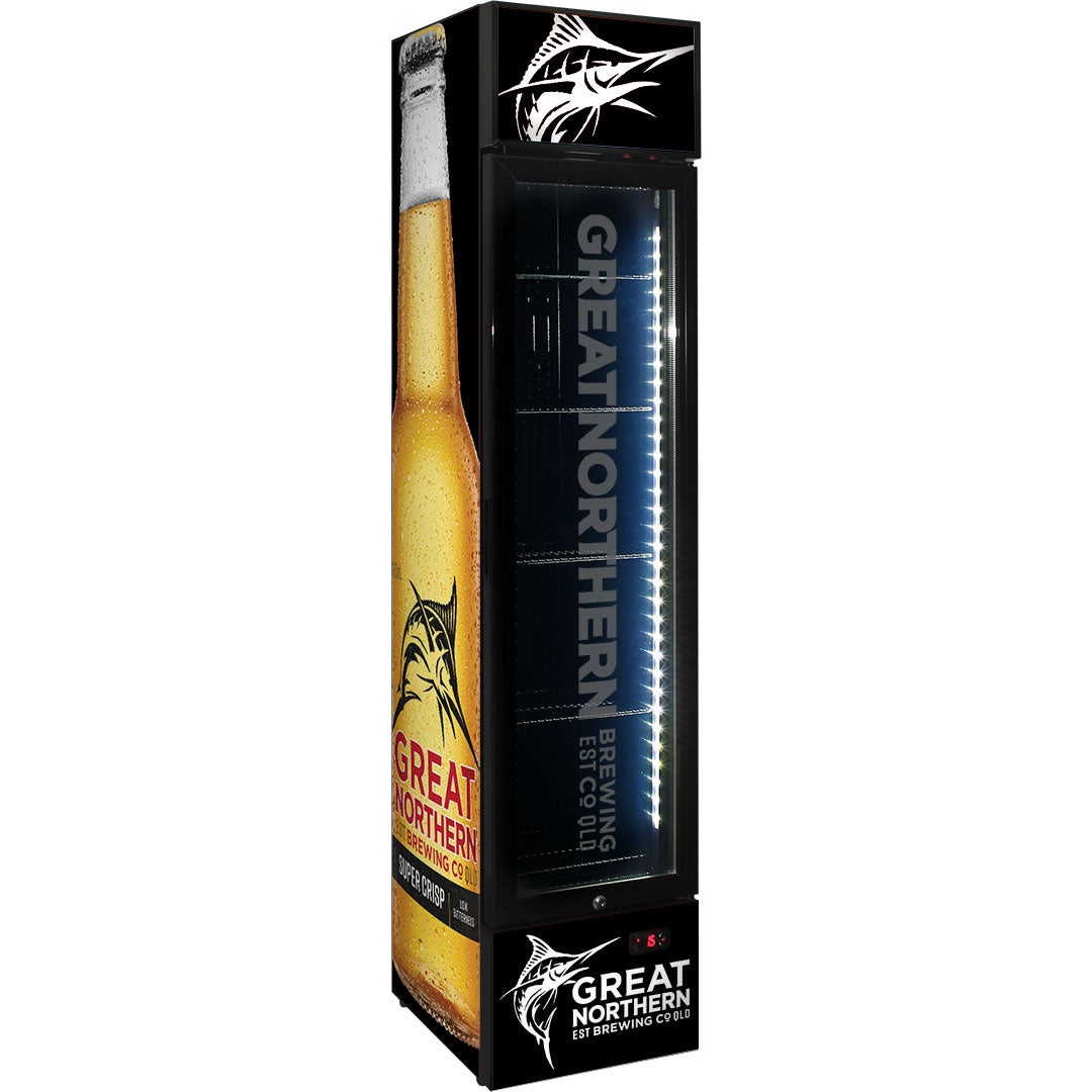 Great Northern Super Crisp Branded Skinny Upright Bar Fridge