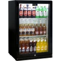 SCRATCH AND DENT Schmick Black Bar Fridge Tropical Rated With Heated Glass and Triple Glazing 1 Door Model SK118R-B