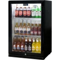 Scratch and Dent Schmick Black Bar Fridge Tropical Rated With Heated Glass and Triple Glazing 1 Door Model SK118L-B