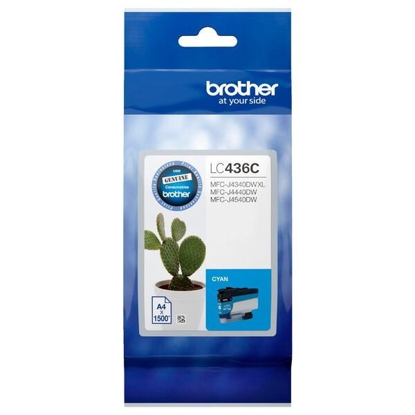 Brother LC-436XL Cyan Ink Cartridge (LC-436XLC) BROTHER MFC-J4440DW,BROTHER MFC-J4540DW,BROTHER MFC-J4340DW XL,BROTHER MFC-J5855DW XL,BROTHER MFC-J5955DW,BROTHER MFC-J6555DW XL,BROTHER MFC-J6955DW,BROTHER MFC J6957DW