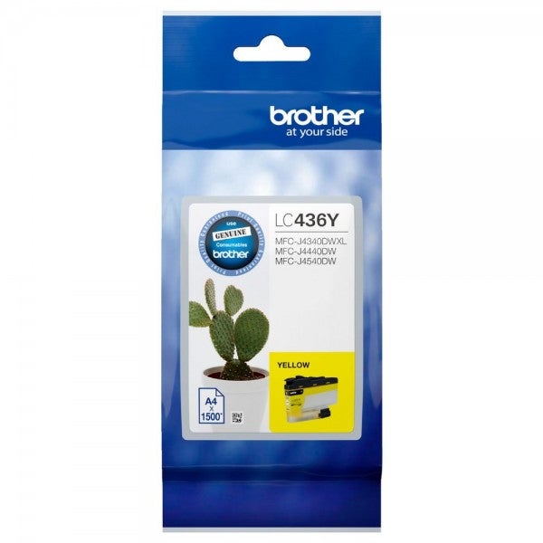 Brother LC-436XL Yellow Ink Cartridge (LC-436XLY) BROTHER MFC-J4440DW,BROTHER MFC-J4540DW,BROTHER MFC-J4340DW XL,BROTHER MFC-J5855DW XL,BROTHER MFC-J5955DW,BROTHER MFC-J6555DW XL,BROTHER MFC-J6955DW,BROTHER MFC J6957DW