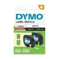 Dymo LetraTag Plastic Tape 12mm x 4m White Pk2 (2191235)
