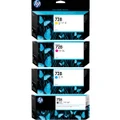 HP 728 BK, C, M, Y Set of 4 Inkjet Cartridges (F9J65A F9J66A F9J67A F9J68A) HP DESIGNJET T730,HP DESIGNJET T830