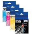 Epson 702XL Set of 4 High Yield Ink Cartridges (C13T3451, C13T3452, C13T3453, C13T3454) EPSON WORKFORCE PRO WF 3720,EPSON WORKFORCE PRO WF 3725,EPSON WORKFORCE PRO WF 3730