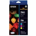Epson 786XL High Yield Black + 786 Standard Yield Colours (C,M,Y) - Ink Cartridge Value Pack (C13T786692)