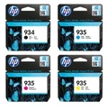 HP 934BK, 935C, M, Y Set of 4 Inkjet Cartridges (C2P19AA C2P20AA C2P21AA C2P22AA) HP OFFICEJET PRO 6830,HP OFFICEJET PRO 6230,HP OFFICEJET PRO 6820