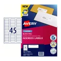 Avery Laser Label Address QP L7156 58x17.8mm - 45Up Pack 100 (959061)