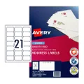 Avery Laser Label L7160 63.5x38.1mm - 21Up Pack 250 (959090)