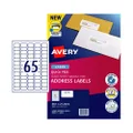 Avery Laser Label Address Quick Peel L7651 38.1x21.2mm - 65Up Pack 25 (959012)