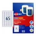 Avery LIP Label Removable Multi-Purpose L7651REV 38.1x21.2mm - 65Up Pack 25 (959049)