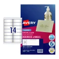 Avery Laser Label Addr Clear L7563 99.1x38.1mm - 14Up Pack 25 (959051)