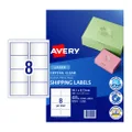 Avery Laser Label Clear L7565 99.1x67.7mm - 8Up Pack 25 (959052)