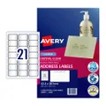 Avery Label Address Clear L7560 63.5x38.1mm - 21Up Pack 25 (959055)