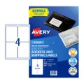 Avery Laser Label Weather Proof L7071 99.1x139mm - 4Up Pack 10 (959411)