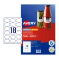 Avery Label Gloss Oval L7102 63.5x42.3 18Up Pack 10 (980000)