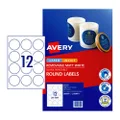 Avery Label Rmovable Matt Round L7104 60mm - 12Up Pack 10 (980009)
