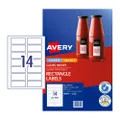 Avery Label Rectangle Gloss L7123 80x35mm - 14Up Pack 10 (980014)