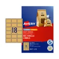 Avery Label Kraft Rectangle Brown L7110 62x42mm - 18Up Pack 15 (980017)