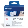 Brother DK-44205 White Removable Continuous Paper Roll - 62mm x 30.48M (DK-44205) BROTHER QL500,BROTHER QL550,BROTHER QL570,BROTHER QL650TD,BROTHER QL700,BROTHER QL750NW,BROTHER QL800,BROTHER QL810W,BROTHER QL820NWB,BROTHER QL1050,BROTHER QL1060N,BROTHER QL1100,BROTHER QL1110NWB