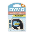 Dymo LetraTag Plastic Tape 12mm x 4m Yellow (91332) (91332)