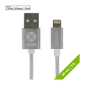 Moki Braided Lightning SynCharge Cable (90cm) - Silver (ACC MSTLCABSV)
