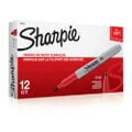 Sharpie Fine Point Permanent Marker Red Box 12 (30002) (30002)